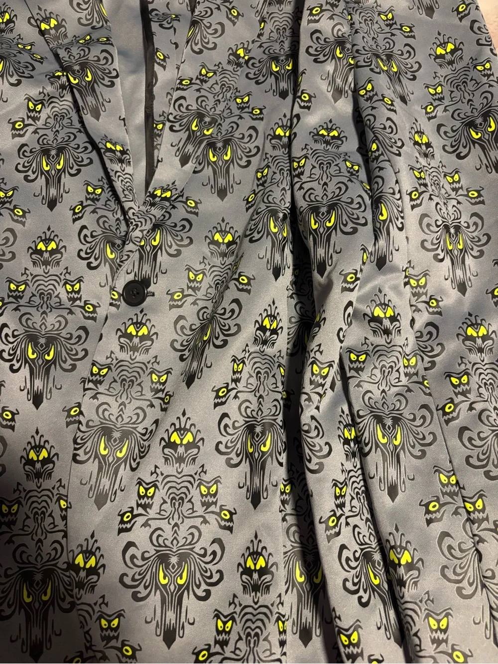 Disney Parks Haunted Mansion Glow in the Dark Blazer L/XL New Wallpaper  (1234)